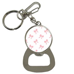 Pink Ribbons Pattern Bottle Opener Key Chain by Littlebird