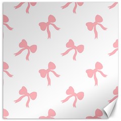 Pink Ribbons Pattern Canvas 20  X 20  by Littlebird