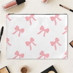 Pink Ribbons Pattern Cosmetic Bag (xl) by Littlebird