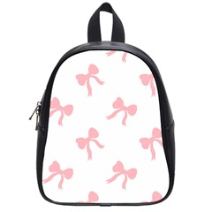 Pink Ribbons Pattern School Bag (small) by Littlebird