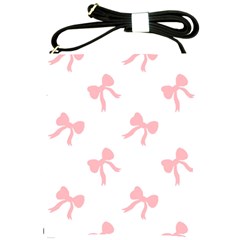 Pink Ribbons Pattern Shoulder Sling Bag by Littlebird