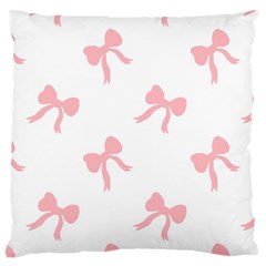 Pink Ribbons Pattern Large Cushion Case (one Side) by Littlebird