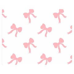 Pink Ribbons Pattern Double Sided Flano Blanket (medium)  by Littlebird