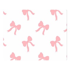 Pink Ribbons Pattern Double Sided Flano Blanket (large)  by Littlebird