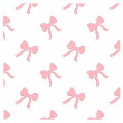 Pink Ribbons Pattern Wooden Puzzle Square by Littlebird