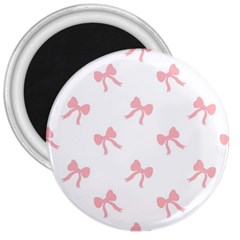 Pink Bow Pattern 3  Magnets by Littlebird