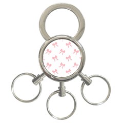 Pink Bow Pattern 3-ring Key Chain by Littlebird