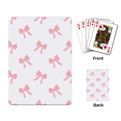 Pink Bow Pattern Playing Cards Single Design (rectangle)