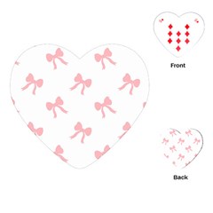 Pink Bow Pattern Playing Cards Single Design (heart)