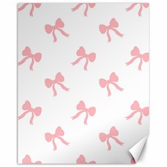 Pink Bow Pattern Canvas 16  X 20  by Littlebird