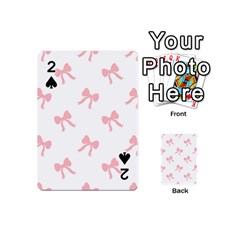 Pink Bow Pattern Playing Cards 54 Designs (mini)