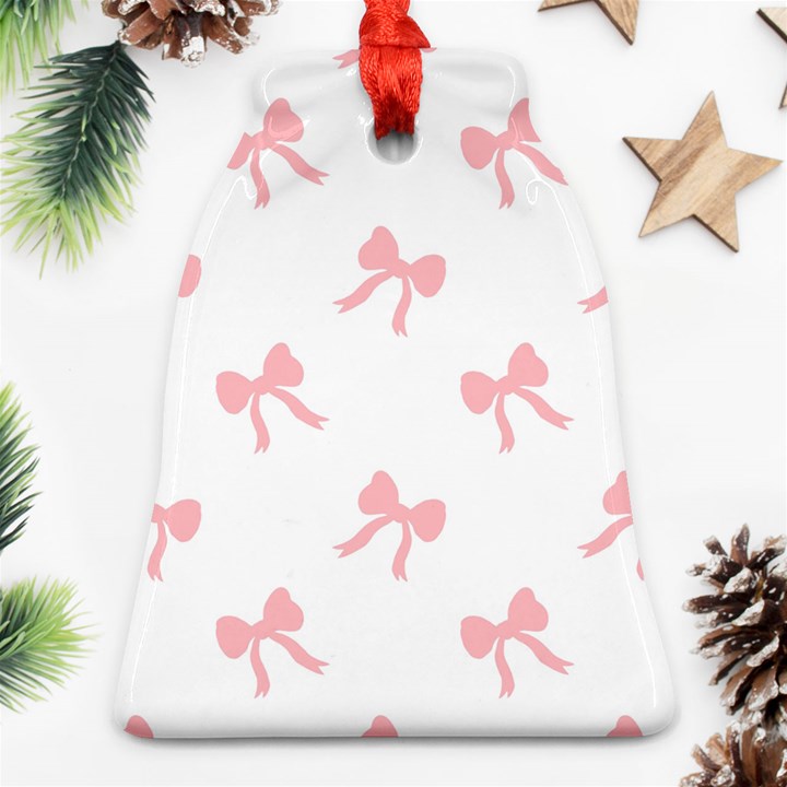 Pink bow pattern Ornament (Bell)