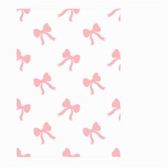 Pink Bow Pattern Large Garden Flag (two Sides) by Littlebird