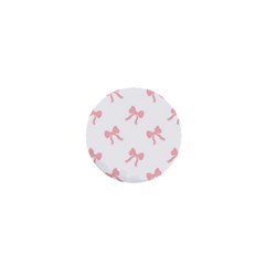 Pink Bow Pattern 1  Mini Buttons by Littlebird