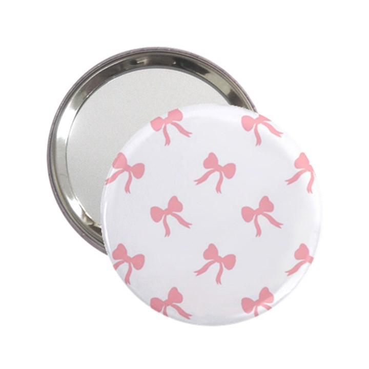 Pink bow pattern 2.25  Handbag Mirrors