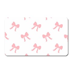 Pink Bow Pattern Magnet (rectangular) by Littlebird