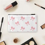 Pink bow pattern Cosmetic Bag (Small) Back