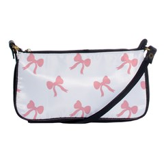 Pink Bow Pattern Shoulder Clutch Bag by Littlebird