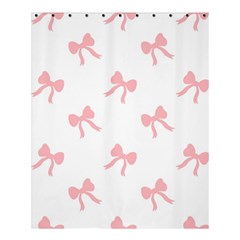 Pink Bow Pattern Shower Curtain 60  X 72  (medium)  by Littlebird