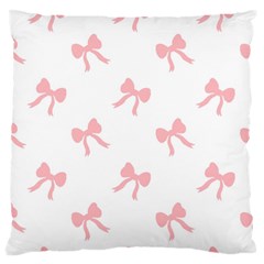 Pink Bow Pattern Standard Flano Cushion Case (one Side) by Littlebird