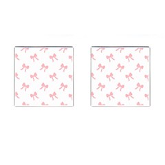 Pink Bow Pattern Cufflinks (square) by Littlebird