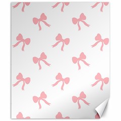 Pink Bow Pattern Canvas 20  X 24  by Littlebird