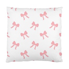 Pink Bow Pattern Standard Cushion Case (one Side) by Littlebird