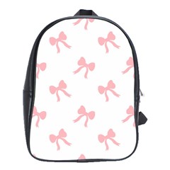 Pink Bow Pattern School Bag (large) by Littlebird