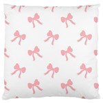 Pink bow pattern Standard Flano Cushion Case (One Side) Front