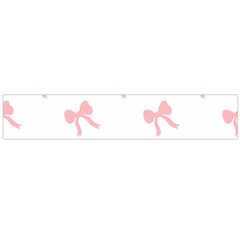 Pink Bow Pattern Large Flano Scarf 