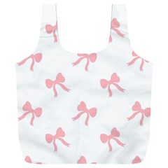 Pink Bow Pattern Full Print Recycle Bag (xxxl) by Littlebird