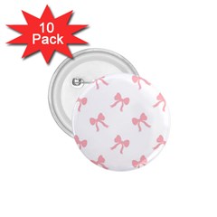 Pink Bow Pattern 1 75  Buttons (10 Pack) by Littlebird