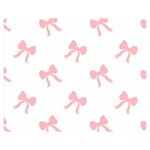 Pink bow pattern Double Sided Flano Blanket (Medium)  60 x50  Blanket Back