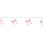 Pink bow pattern Small Flano Scarf Front