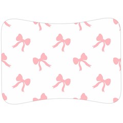 Pink Bow Pattern Velour Seat Head Rest Cushion by Littlebird