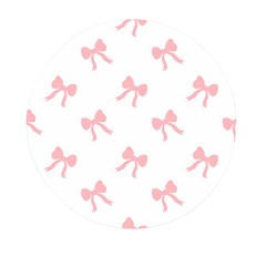 Pink Bow Pattern Mini Round Pill Box by Littlebird