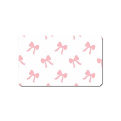 Pink Bow Cute Pattern Magnet (name Card) by Littlebird