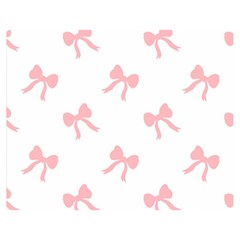 Pink Bow Cute Pattern Double Sided Flano Blanket (medium)  by Littlebird