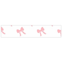 Pink Bow Cute Pattern Small Flano Scarf