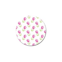 Tulips Watercolor Pattern Golf Ball Marker by Littlebird