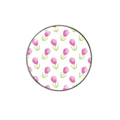 Tulips Watercolor Pattern Hat Clip Ball Marker by Littlebird