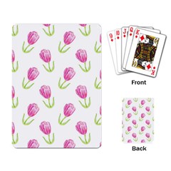 Tulips Watercolor Pattern Playing Cards Single Design (rectangle) by Littlebird