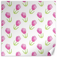 Tulips Watercolor Pattern Canvas 16  X 16  by Littlebird