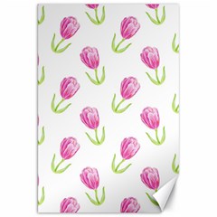 Tulips Watercolor Pattern Canvas 20  X 30  by Littlebird