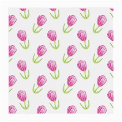 Tulips Watercolor Pattern Medium Glasses Cloth by Littlebird