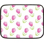 Tulips watercolor Pattern Fleece Blanket (Mini) 35 x27  Blanket