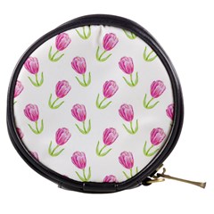 Tulips Watercolor Pattern Mini Makeup Bag by Littlebird