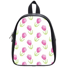 Tulips Watercolor Pattern School Bag (small) by Littlebird