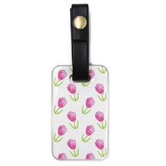 Tulips Watercolor Pattern Luggage Tag (one Side) by Littlebird