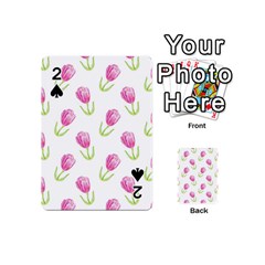 Tulips Watercolor Pattern Playing Cards 54 Designs (mini) by Littlebird